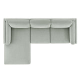 Roscoe Left-Facing Fabric Sectional Sofa with Chaise by Modway