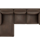 Roscoe Left-Facing Vegan Leather Sectional Sofa with Chaise