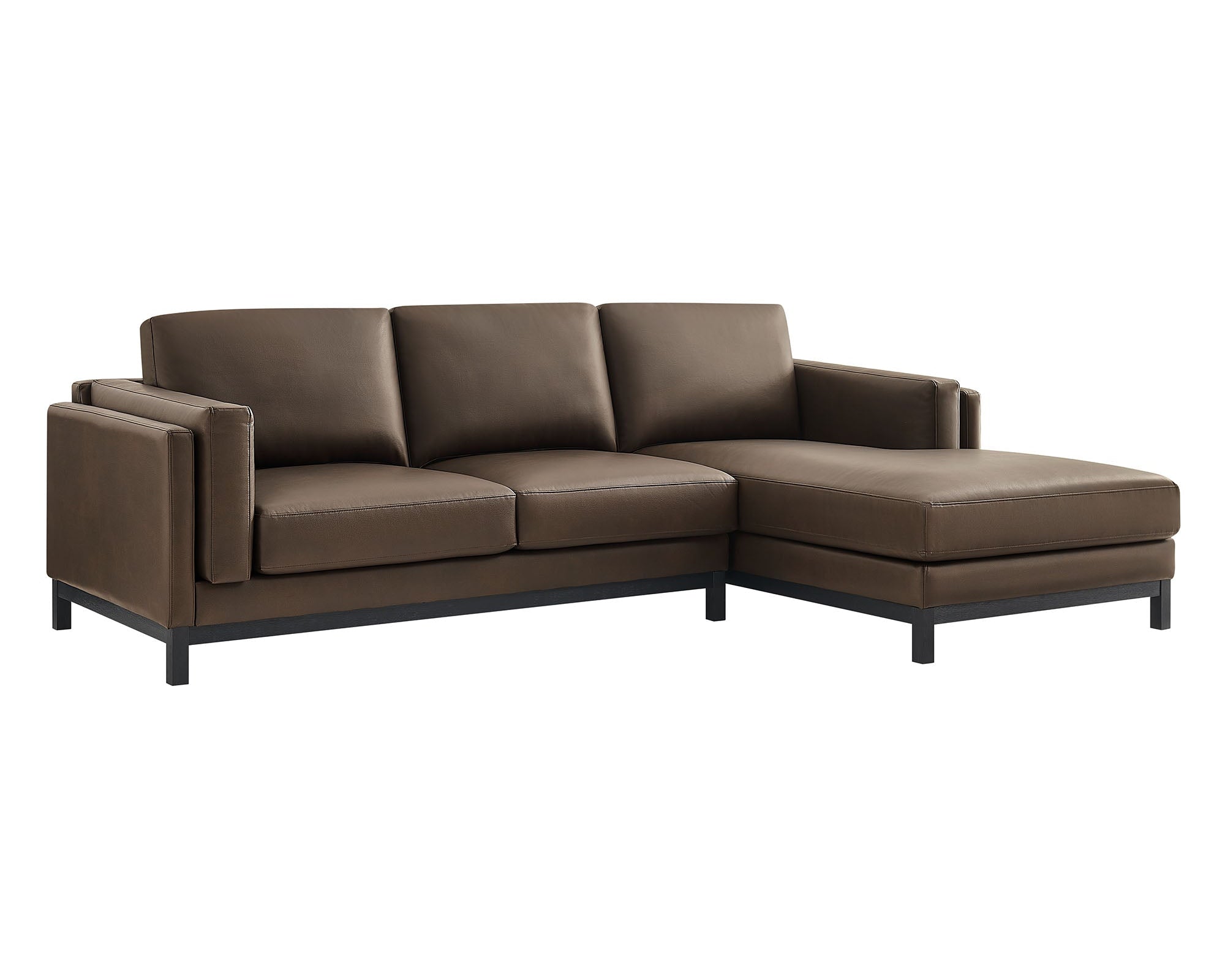 Roscoe Right-Facing Vegan Leather Sectional Sofa with Chaise by Modway