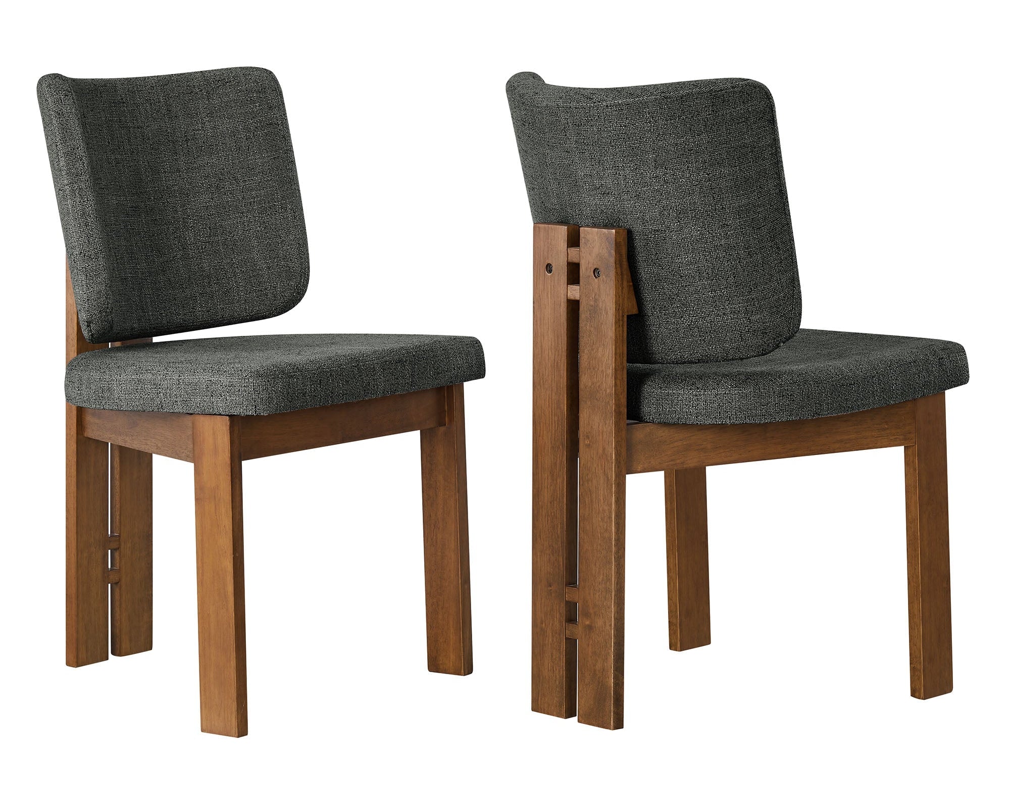 Alba Armless Upholstered Dining Chairs Set of 2