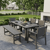 Corex HDPE Outdoor Dining Set, 6-Piece