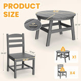 Corex HDPE Round Dining Set, 5-Piece