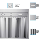 36 Inch 1200 CFM Under Cabinet Range Hood - VICTORY Hurricane