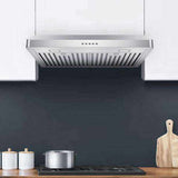 30 Inch 600 CFM Under Cabinet Range Hood with Push Button Controls - VICTORY Luna