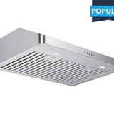 30 Inch 600 CFM Under Cabinet Range Hood with Push Button Controls - VICTORY Luna