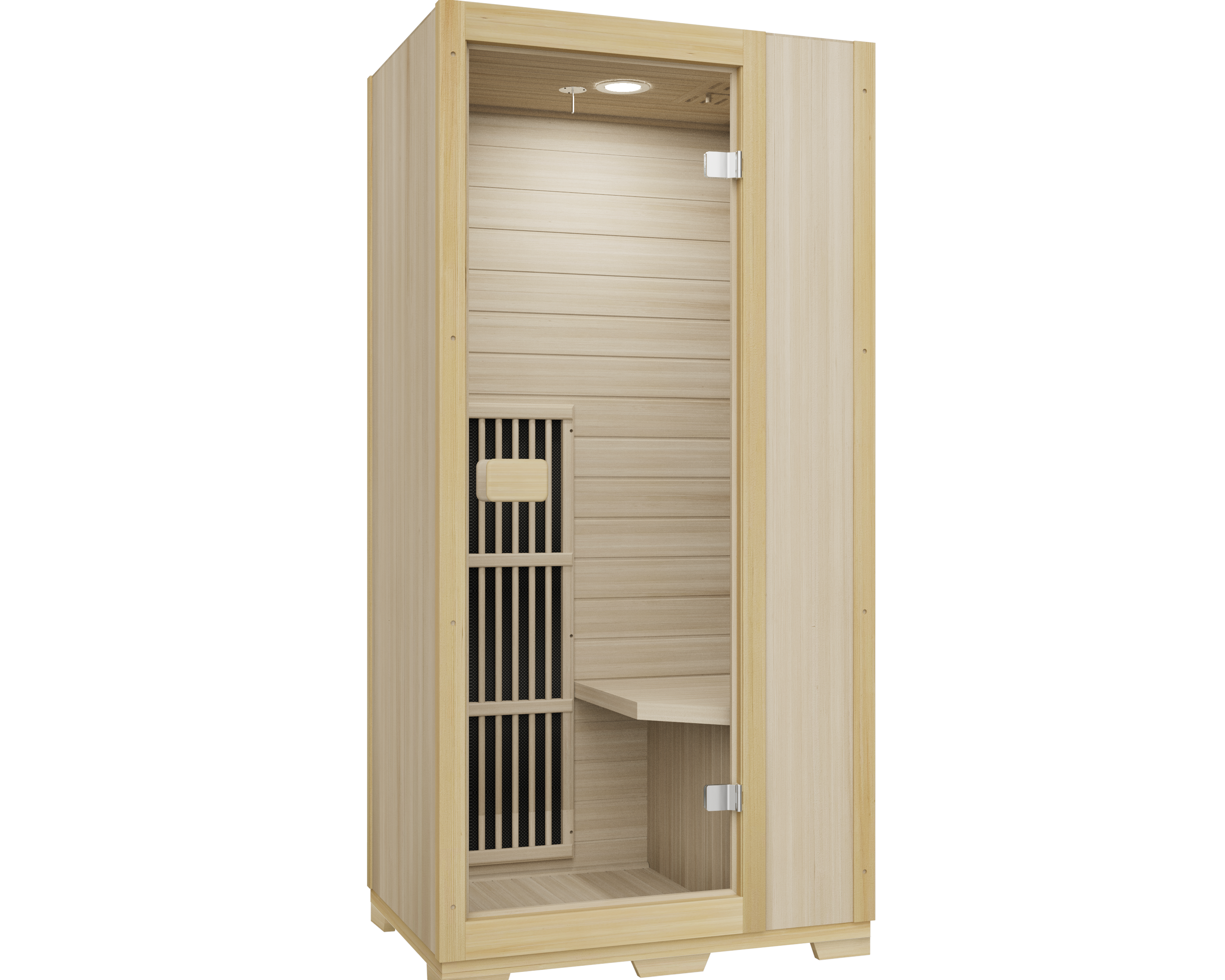 Blisspod | Vienna | Far Infrared Sauna | Canadian Hemlock Very Low EMF | 72.8"H x 35.4"W x 25.6"D | 1 Person