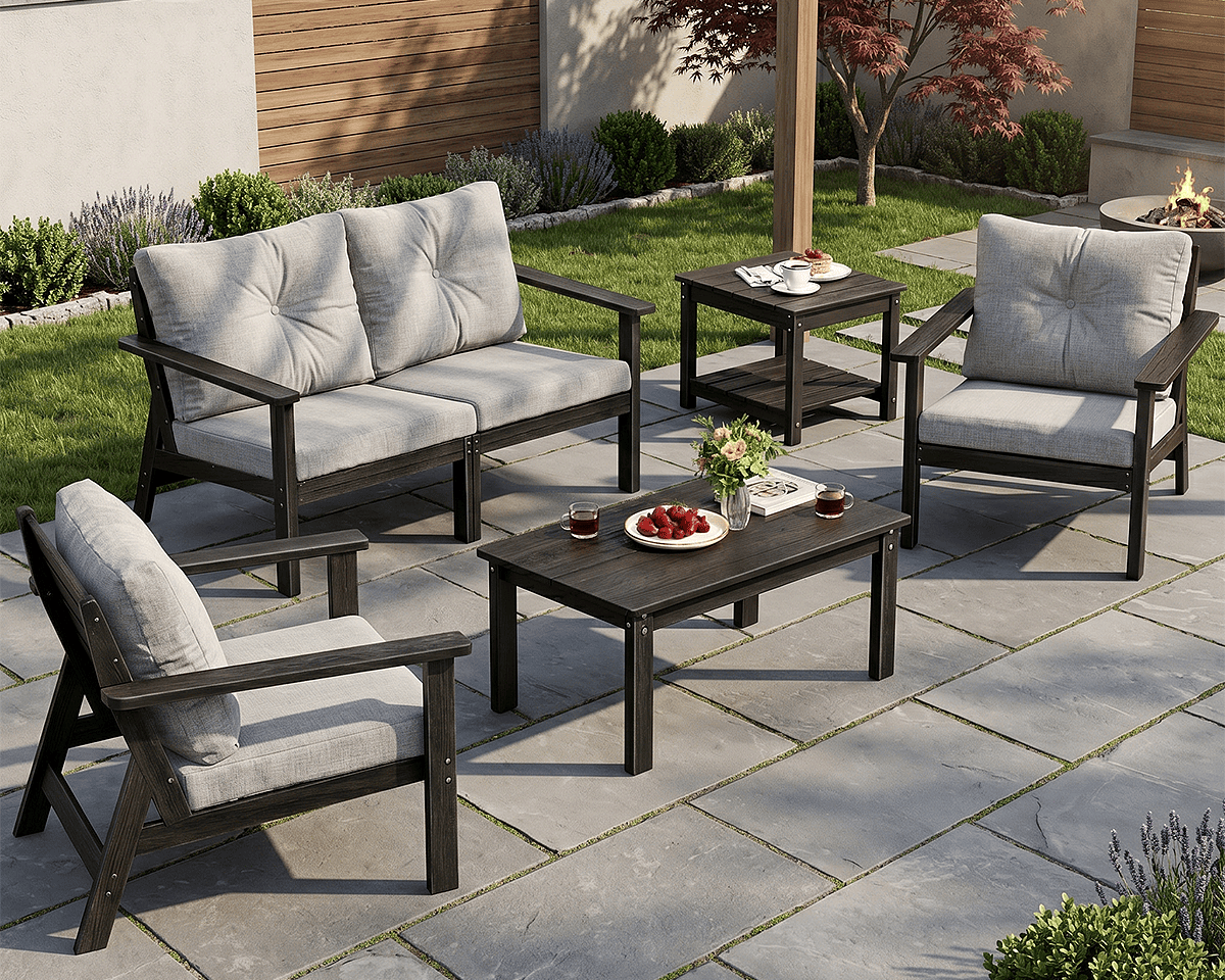 Corex HDPE Outdoor Sectional Sofa, 7-Piece