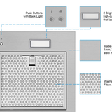 30 Inch 600 CFM Range Hood Insert - VICTORY Q1