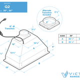 30 Inch 700 CFM Range Hood Insert  - VICTORY Q2