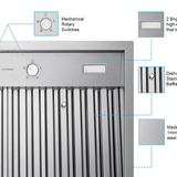 42 Inch 750 CFM Range Hood Insert - VICTORY Q5