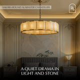 Sakhra Round Alabaster Chandelier