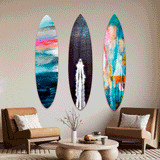 Luminous Party Champagne Surfboard Flat