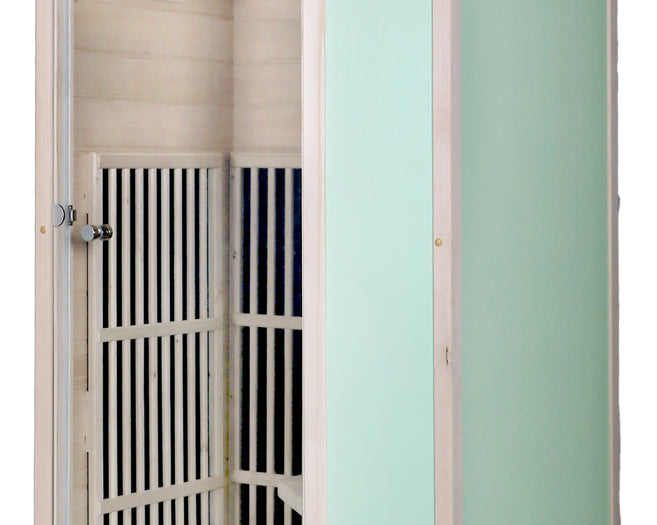 Blisspod | Vienna | Far Infrared Sauna | Canadian Hemlock Very Low EMF | 72.8"H x 35.4"W x 25.6"D | 1 Person