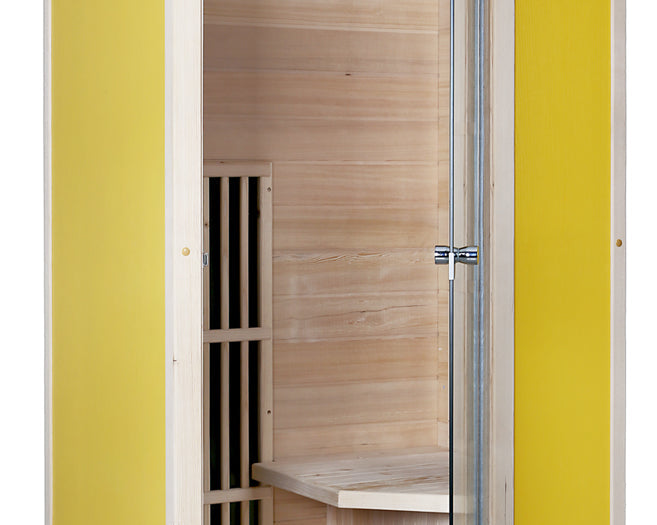 Blisspod | Vienna | Far Infrared Sauna | Canadian Hemlock Very Low EMF | 72.8"H x 35.4"W x 25.6"D | 1 Person