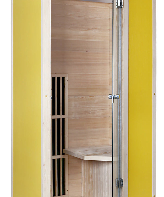 Blisspod | Vienna | Far Infrared Sauna | Canadian Hemlock Very Low EMF | 72.8"H x 35.4"W x 25.6"D | 1 Person