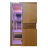 Blisspod | Milano | Full Spectrum Sauna Canadian Hemlock Ultra Low EMF | 6 Far Infrared & Red Glass Heater & Chromotherapy | 2 Person