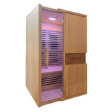 Blisspod | Milano | Full Spectrum Sauna Canadian Hemlock Ultra Low EMF | 6 Far Infrared & Red Glass Heater & Chromotherapy | 2 Person