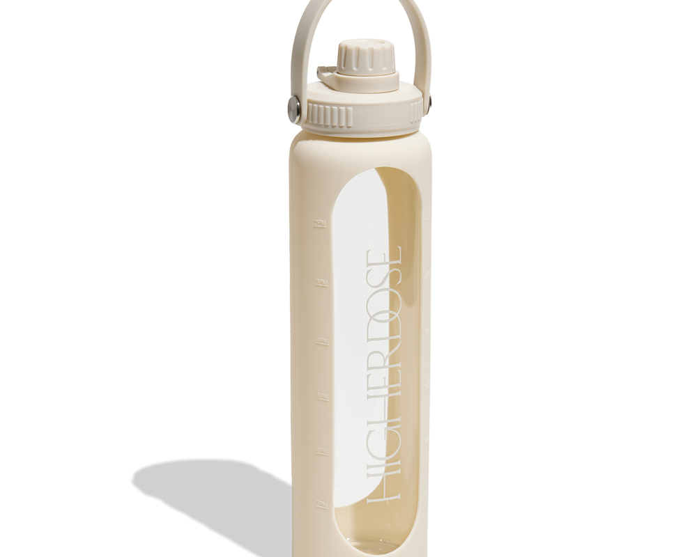 DailyDOSE Time-Marked Glass Water Bottle