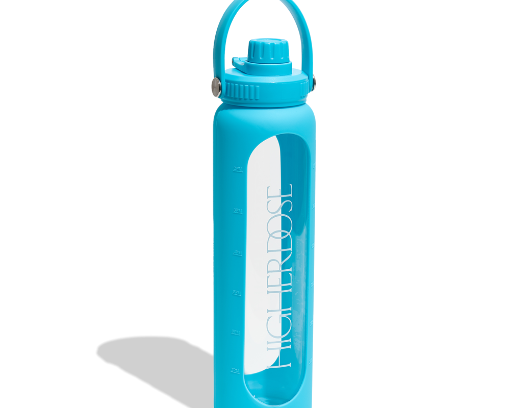DailyDOSE Time-Marked Glass Water Bottle