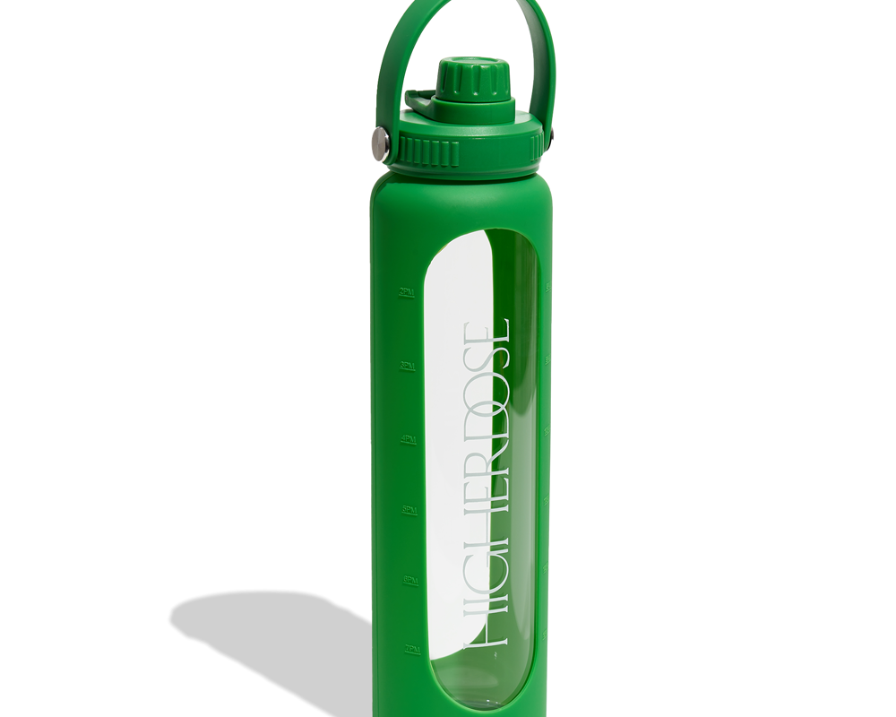 DailyDOSE Time-Marked Glass Water Bottle