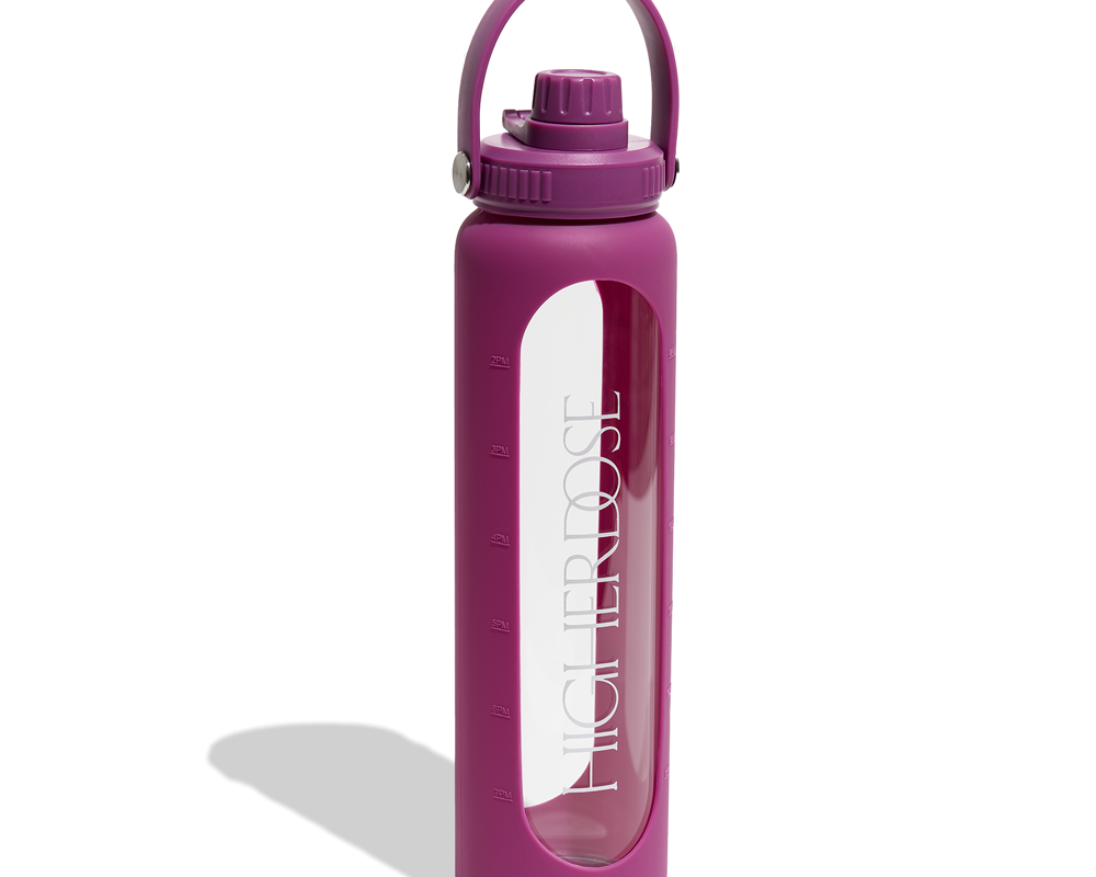 DailyDOSE Time-Marked Glass Water Bottle