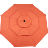 Aluminium 10ft 3-Tier Auto-Tilt Outdoor Patio Umbrella - Orange