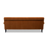 Alana Lawson Three-Cushion Tight Back Sofa, Burnt Orange Performance Velvet