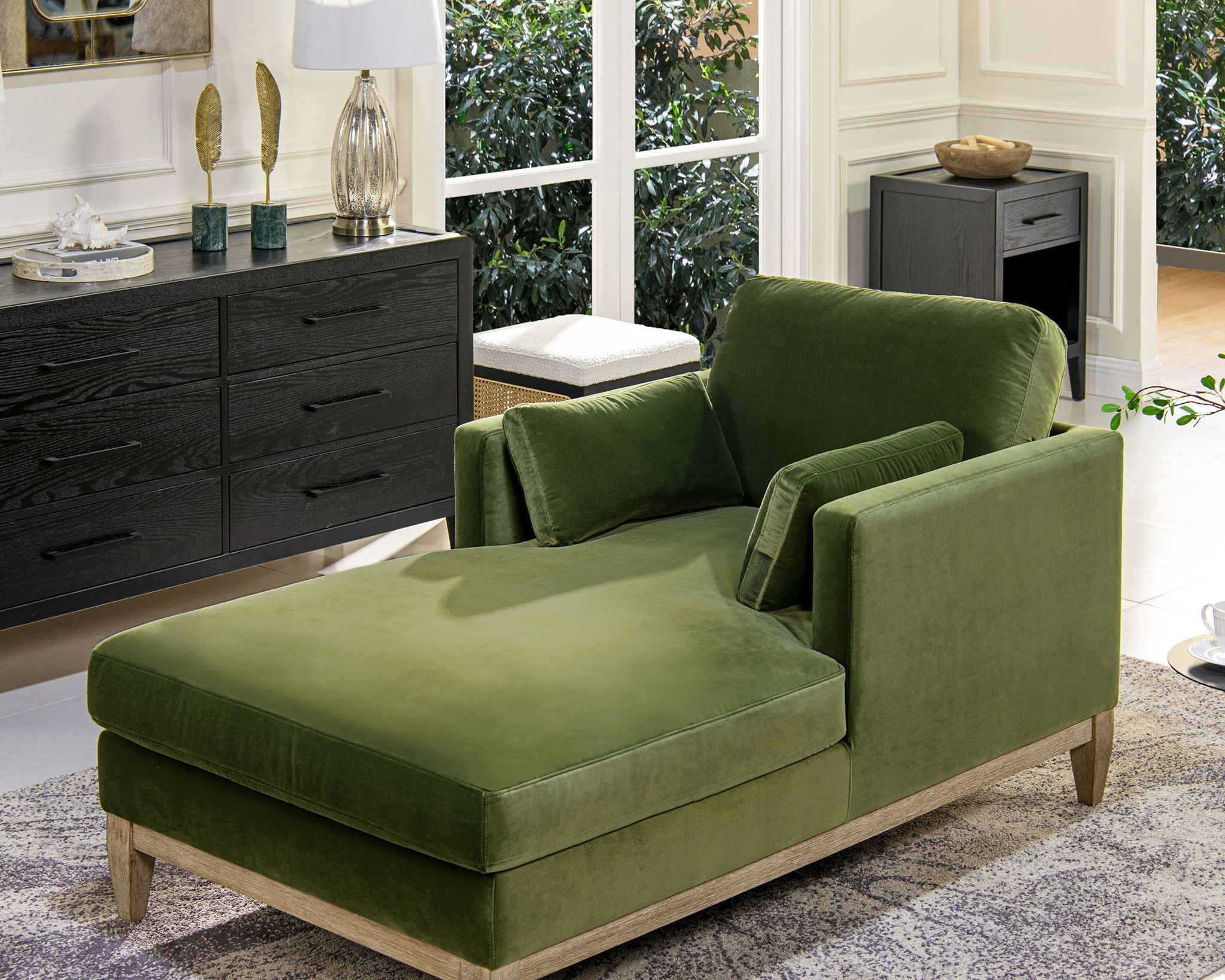 Knox - Modern Farmhouse Chaise Lounge Chair