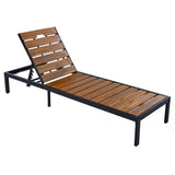 Outdoor Chaise With Adjustable Backrest