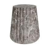 Outdoor Cleme Carved Side Table, Brown End Table