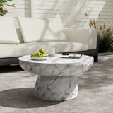 MGO Faux Marble Coffee Table for Indoor and Outdoor Use