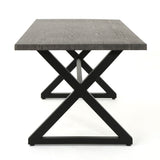 Rolando Outdoor Aluminum Dining Table with Steel Frame