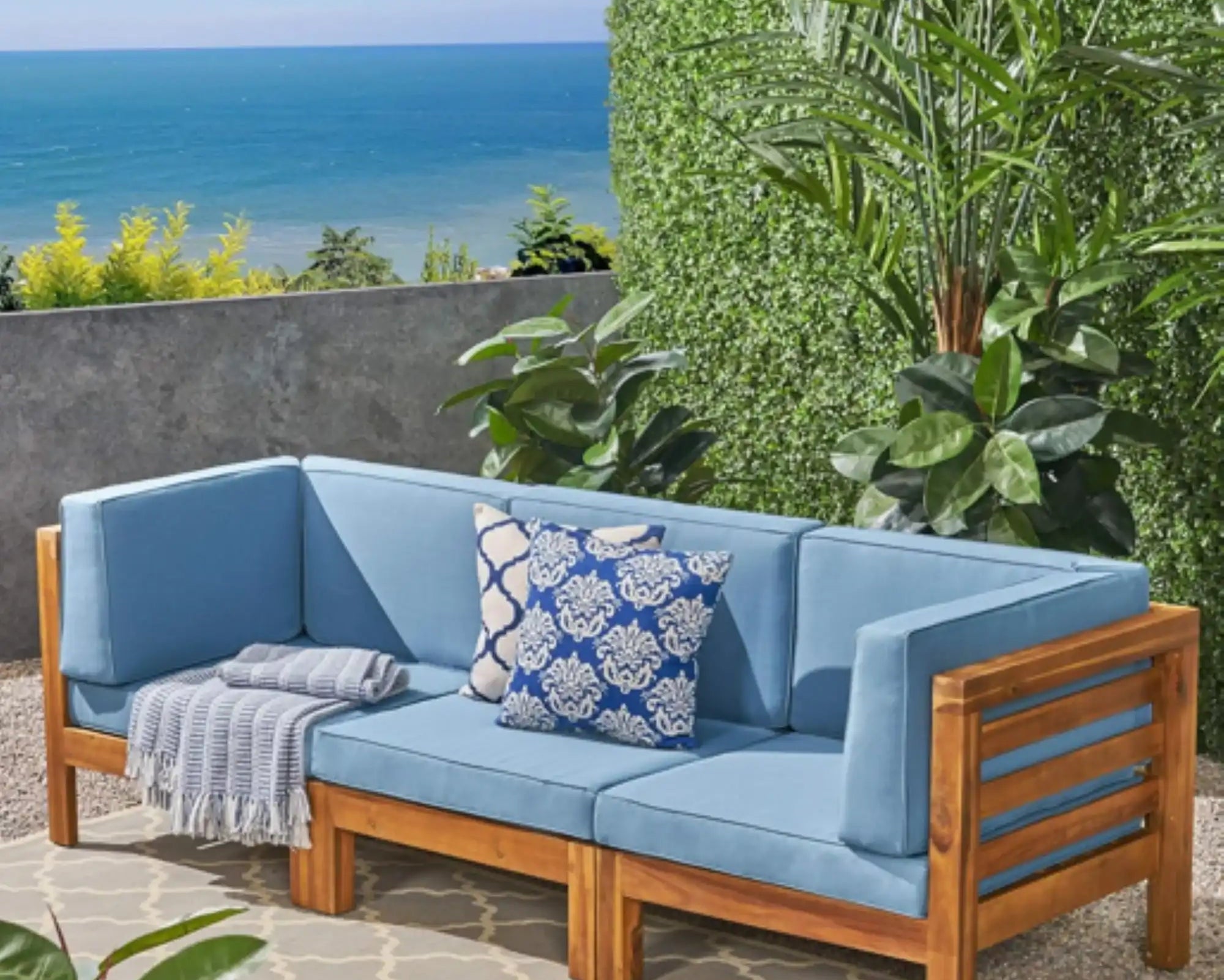 Oana 3 Piece Sofa Set With Water Resistant Cushions