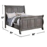 3 Piece Bedroom Set, Bed With 2 Nightstands