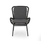 Outdoor Wicker Club Chair With Cushions (Set of 2)