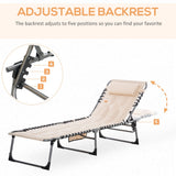 Outsunny - Padded Folding Chaise Lounge Chair, Outdoor