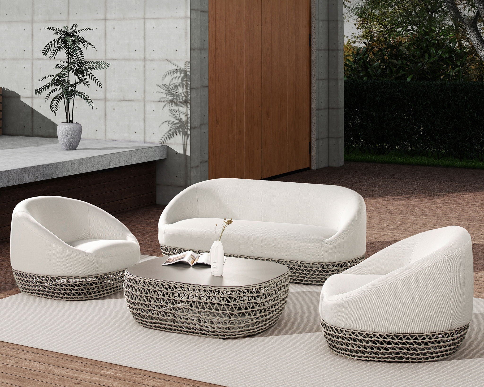 Willow - Upholstered Patio Deep Seating Sofa