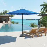 Patio Umbrella With Crank Lift And Tilt, UV-Resistant Canopy