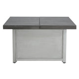 Extendable Rectangle Aluminum Alloy Fire Pit Table, 50,000 BTU