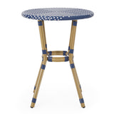Outdoor PE Rattan and Aluminum 3 Piece French Bistro Set