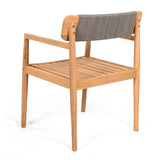 Patio Set Outdoor Acacia Wood Furniture Sets - Braided Dining Chairs & Dining Table