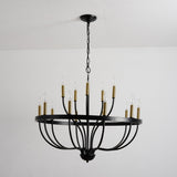 18-Light Industrial Iron Candle Chandelier
