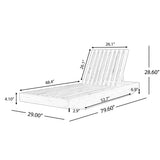 Modern Acacia Wood Outdoor Chaise Lounge