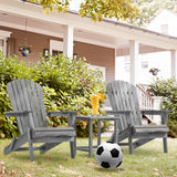 Classic Gray Cedar Wood Lounge Patio Chair Set of 2 for Garden and Outdoor Use