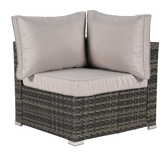 8 Pieces Outdoor Patio Sectional Sofa Couch,Wicker Furniture Conversation Sets with Washable Cushions & Glass Coffee Table for Garden, Poolside, Backyard