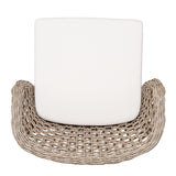 Outdoor Acacia Wood Bar Stools with Cushions (Set of 4)