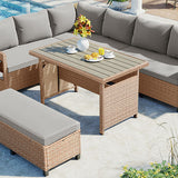 TOMAX 5-Piece Outdoor Patio Rattan Sofa Set