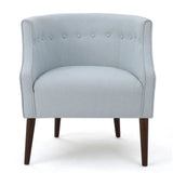 Contemporary Upholstered Club Chair With Button Tufting