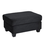 Upholstered U-Shaped Sectional Sofa with Movable Ottoman and Storage Pockets - Multiple Colors