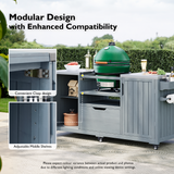 K&K 66.5" Outdoor Kitchen Island for Big Green Egg Grills